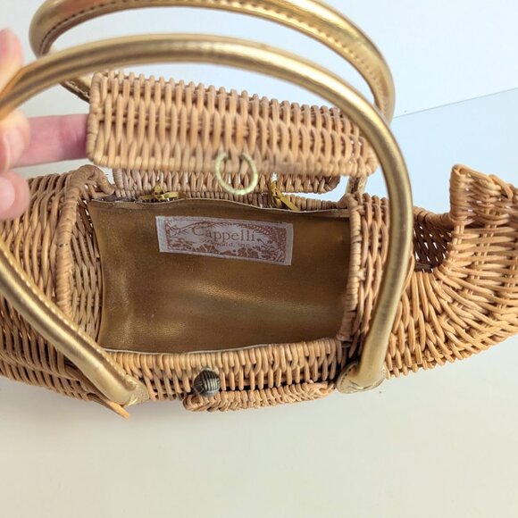 Vintage Cappelli Fish Shaped Wicker Purse - Picture 8 of 13